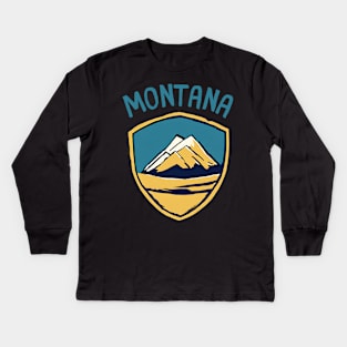 Montana State Playing Soccer in Montana Football Team Brotherhood Kids Long Sleeve T-Shirt